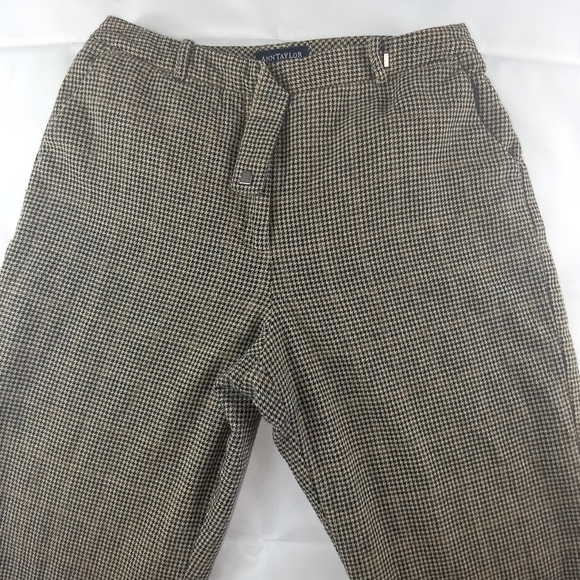 Ann taylor wool Dresspants houndstooth wideleg cream petite womens size 8p - Picture 3 of 11